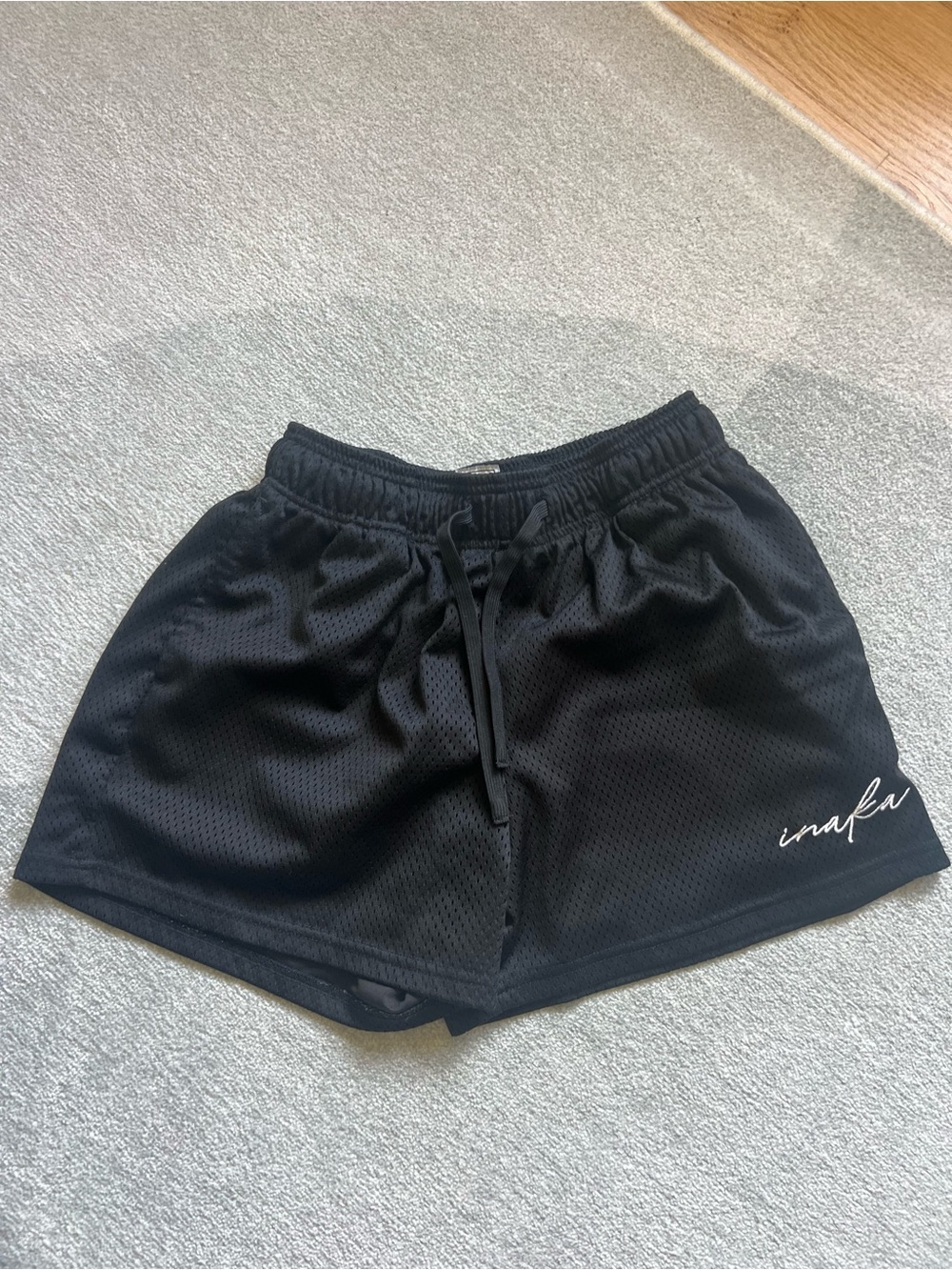 Inaka Power Black Mesh Athletic Shorts